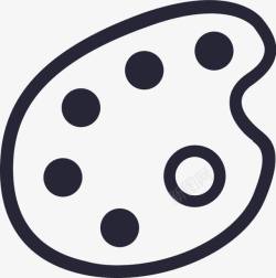 白色色盘线性图标色盘矢量图图标高清图片