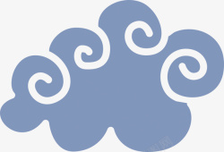 矢量云分享蓝云装饰元素高清图片