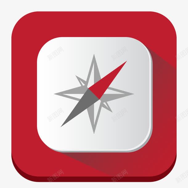 指南针LongshadowIOS7icons图标png_新图网 https://ixintu.com Compass 指南针