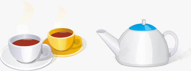茶壶茶杯咖啡矢量图ai免抠素材_新图网 https://ixintu.com 咖啡 茶壶 茶壶茶杯 茶杯 矢量图