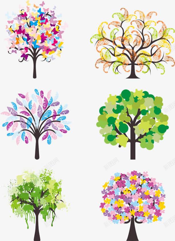 创意小树png免抠素材_新图网 https://ixintu.com 卡通小树 卡通树 小树 植物 矢量树 绿植