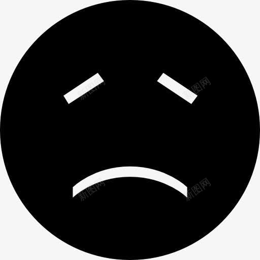黑色的悲伤的表情图标png_新图网 https://ixintu.com 伤心 情绪 界面 符号 脸 表情 表情充满山楂 表情符号 黑