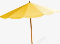 大型遮阳伞侧视图卡通黄色大型遮阳伞高清图片
