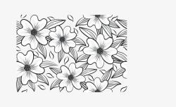 手绘花朵无缝背景图素材