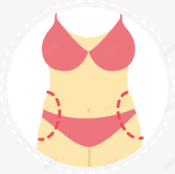 女性收腰卡通手术图标png_新图网 https://ixintu.com 卡通整形 女性 扁平风格 收腰手术 整形 整形手术图标