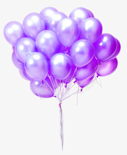 紫色简约气球装饰图案素材