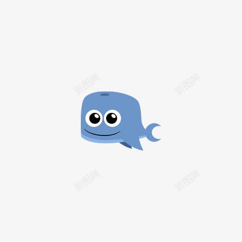 蓝色的小鲸鱼png免抠素材_新图网 https://ixintu.com PNG素材 卡通 小鲸鱼 蓝色