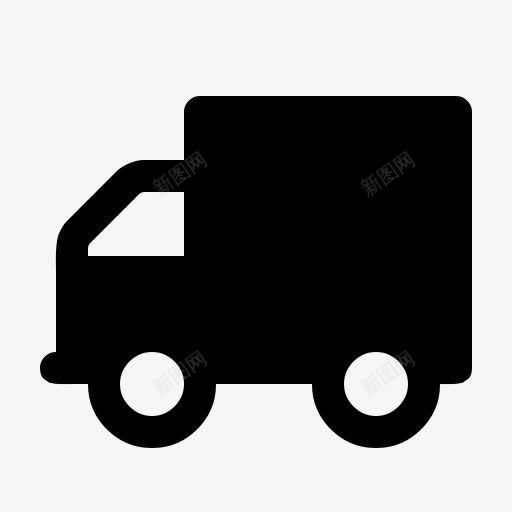 黑色的货车图标png_新图网 https://ixintu.com 可爱 货车 黑色