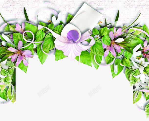手绘婚礼紫色花朵png免抠素材_新图网 https://ixintu.com 婚礼 紫色 花朵