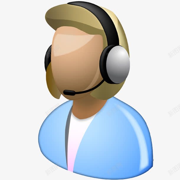 戴耳机的男生png免抠素材_新图网 https://ixintu.com 卡通 帅气的 带耳机的人 男人 简笔 耳机 蓝色 黑色的