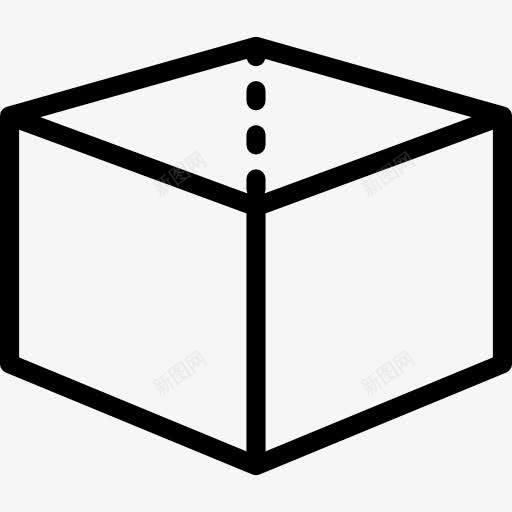 纸板箱没有盖子图标png_新图网 https://ixintu.com 包装 盒 纸板