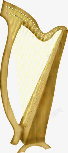 金色质感创意合成竖琴png免抠素材_新图网 https://ixintu.com 创意 合成 竖琴 质感 金色