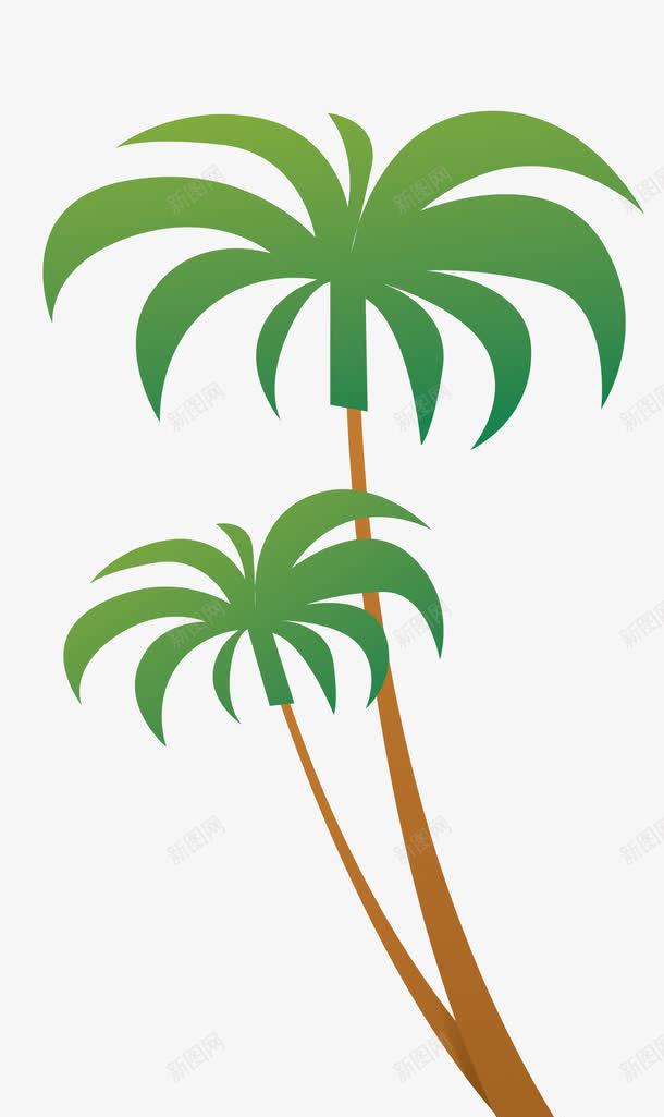 卡通沙滩椰子树png免抠素材_新图网 https://ixintu.com 卡通 椰子树 沙滩 清新