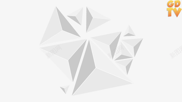 灰色三角椎体png免抠素材_新图网 https://ixintu.com 三角形 创意设计 图案设计 灰色