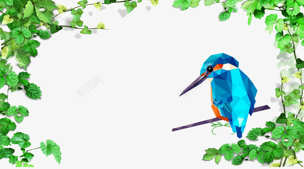 植物边框矢量图eps免抠素材_新图网 https://ixintu.com PPT 创意 植物边框免抠png素材 绿色 矢量图