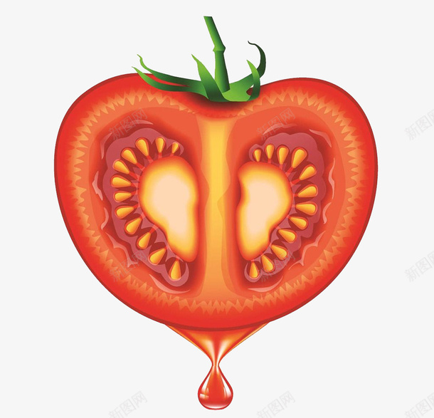 卡通西红柿png免抠素材_新图网 https://ixintu.com 矢量装饰 蔬菜 装饰 西红柿 西红柿汁