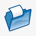 文件夹蓝色的开放tullian图标图标