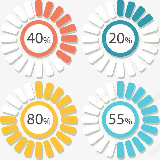 手绘进度条png免抠素材_新图网 https://ixintu.com 扁平 手绘 百分比 进度条
