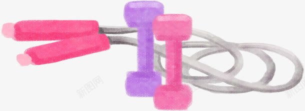粉色可爱创意运动跳绳png免抠素材_新图网 https://ixintu.com 创意 可爱 粉色 跳绳 运动