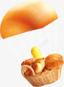 竹篮里的面包素材