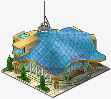 蓝色屋顶建筑png免抠素材_新图网 https://ixintu.com 屋顶 建筑 蓝色