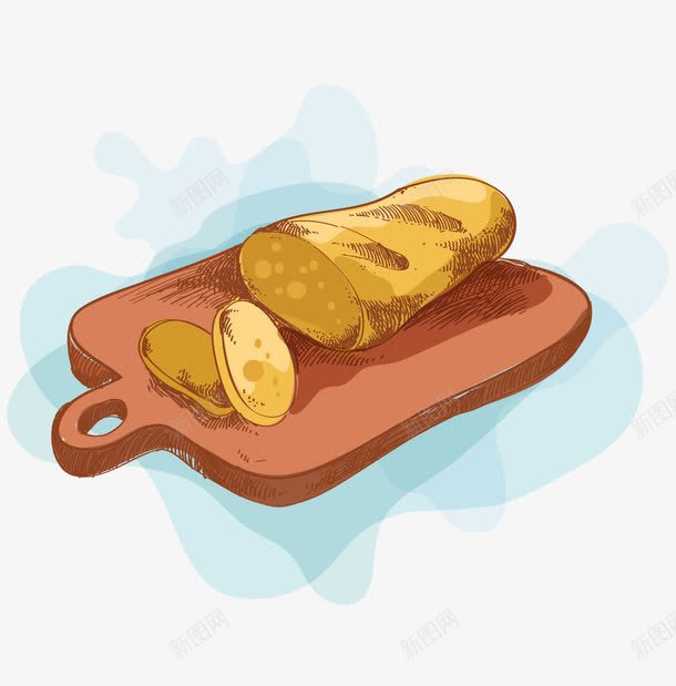 菜板火腿png免抠素材_新图网 https://ixintu.com 肉类 菜板 食品 食物