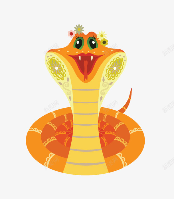 可爱的大蟒蛇png免抠素材_新图网 https://ixintu.com 创意 动物 卡通手绘 金蛇