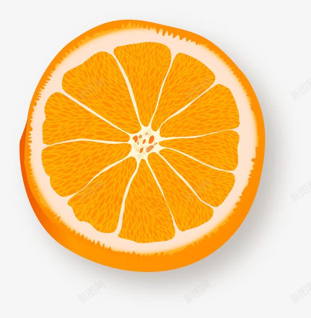 手绘橙色橙子png免抠素材_新图网 https://ixintu.com 手绘 果肉 橙子 橙色 水彩 水果 渐变 简约