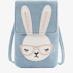 兔子背包蓝色兔子图案背包高清图片