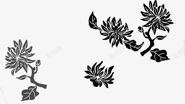 黑色花纹古典装饰png免抠素材_新图网 https://ixintu.com 古典 花纹 装饰 黑色