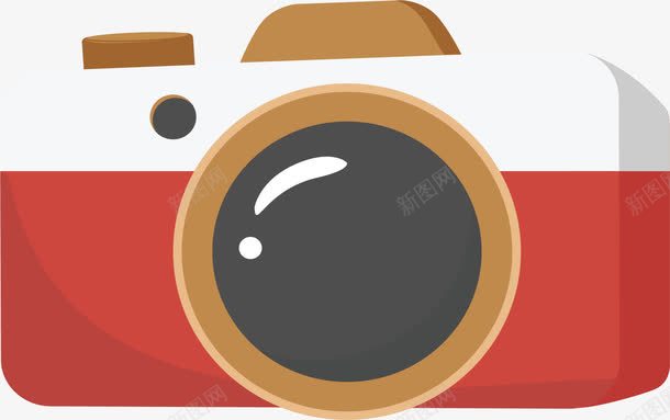 红白色旅游照相机矢量图ai免抠素材_新图网 https://ixintu.com 拍照相机 旅游季 旅游相机 照相机 相机 矢量png 矢量图