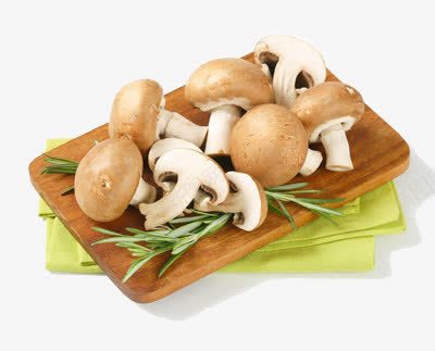 板上的新鲜香菇png免抠素材_新图网 https://ixintu.com 白色 蔬菜 配菜