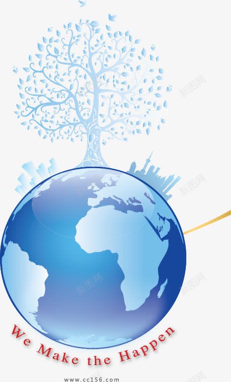 地球上的树矢量图ai免抠素材_新图网 https://ixintu.com 地球上的树 成长树 手绘 树 蓝色 矢量图