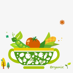 绿色健康蔬菜素材
