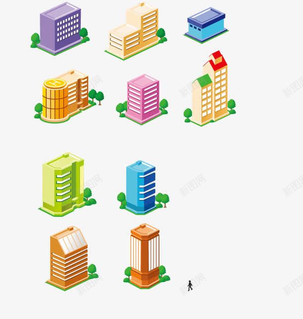 高楼大厦矢量图ai免抠素材_新图网 https://ixintu.com PNG素材 免费矢量 商务楼 房子 高清 矢量图