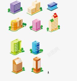 高楼大厦矢量图素材
