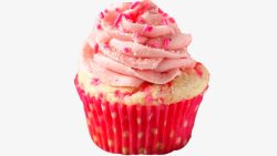 嫩粉彩色砂糖小蛋糕素材
