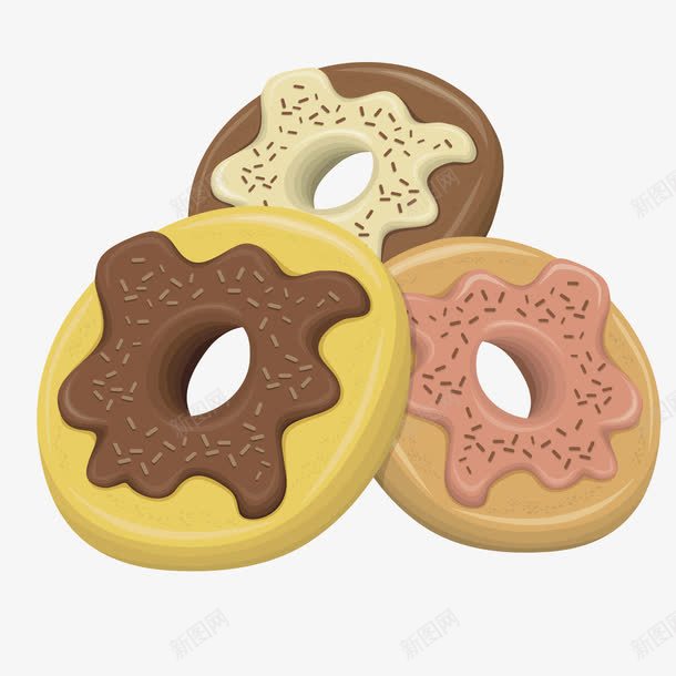 彩色食物卡通甜甜圈png免抠素材_新图网 https://ixintu.com 卡通 彩色 甜甜圈 食物