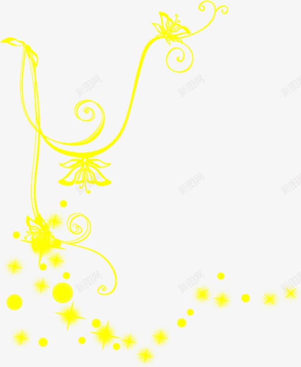 中国风黄色背景装饰png免抠素材_新图网 https://ixintu.com 中国风 背景 装饰 黄色