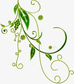 绿色美丽炫彩花纹素材