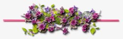紫色花朵分割线素材