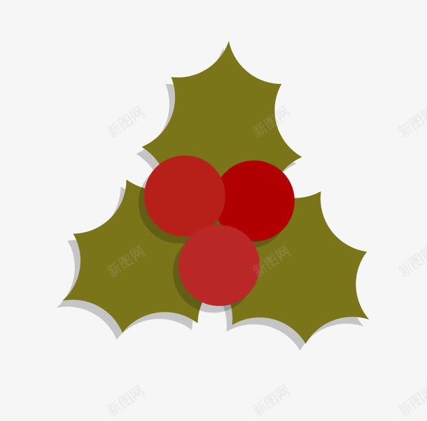圣诞元素树叶png免抠素材_新图网 https://ixintu.com 古典 圣诞 圣诞标签 标签矢量 模板 模板下载 欧式