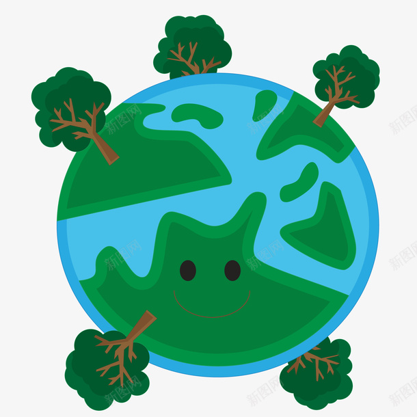 彩色世界环境日树木和地球矢量图ai免抠素材_新图网 https://ixintu.com 世界环境日 保护地球 保护环境 地球 树木 植物 矢量图