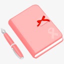 日记pinkribbonicons图标png_新图网 https://ixintu.com diary 日记