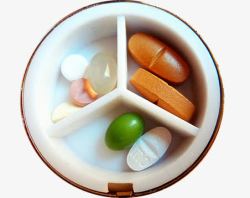 药品盒圆形药品盒高清图片