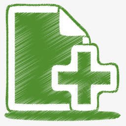加号绿色拉丝图标图标
