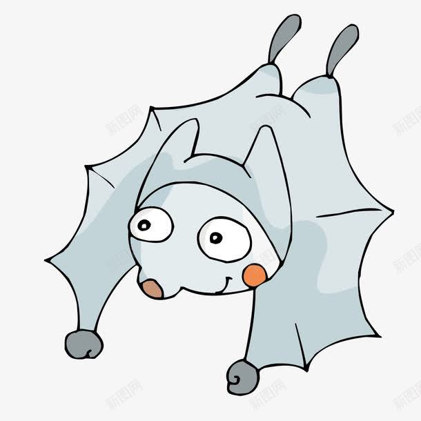 灰色蝙蝠png免抠素材_新图网 https://ixintu.com 动物 卡通 手绘