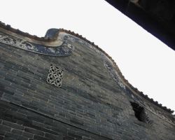 仰视复古城墙建筑素材