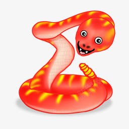 红色卡通蛇动物png免抠素材_新图网 https://ixintu.com 动物 卡通 红色