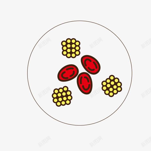 卡通血滴细胞png免抠素材_新图网 https://ixintu.com 医疗装饰 卡通血滴 细胞 背景装饰
